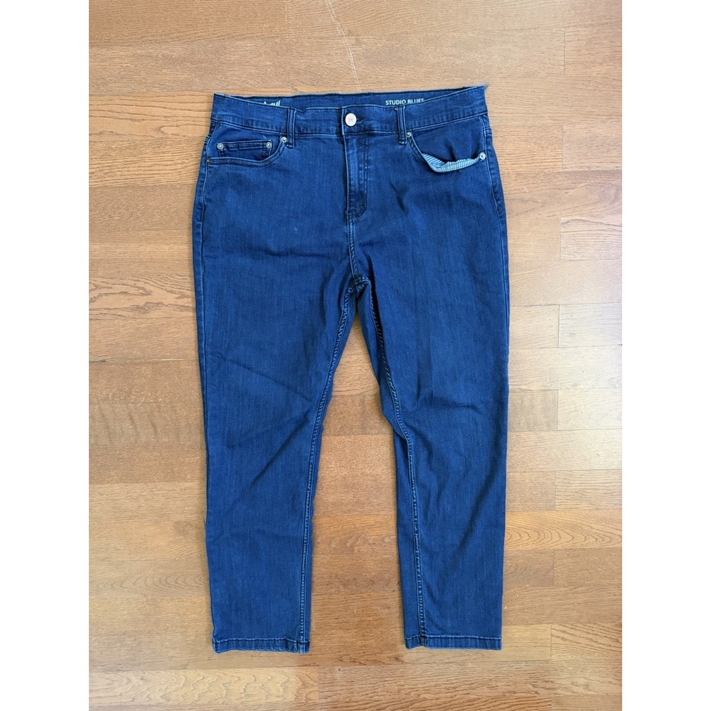 Mugsy Jeans Mens 36x30 (29) Studio Blue Casual Stretch Denim Pants Style